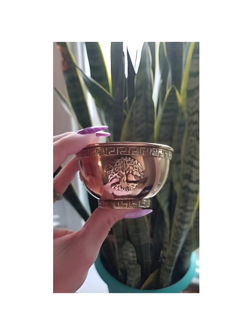 Tree of Life Copper Offering Bowl 3", Great for Altar use, Ritual use, Incense